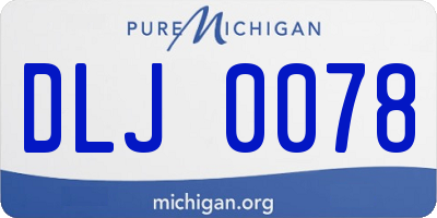 MI license plate DLJ0078