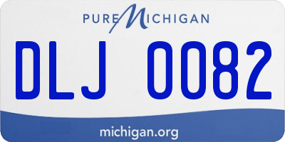 MI license plate DLJ0082