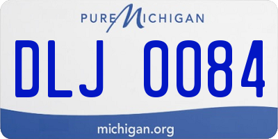 MI license plate DLJ0084