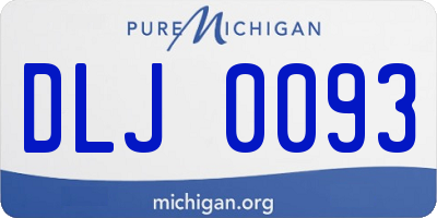 MI license plate DLJ0093