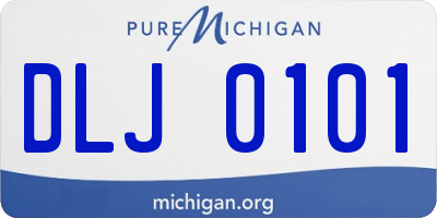 MI license plate DLJ0101