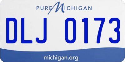 MI license plate DLJ0173