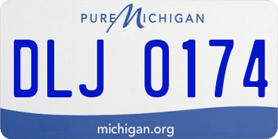 MI license plate DLJ0174