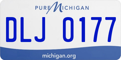 MI license plate DLJ0177