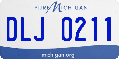 MI license plate DLJ0211