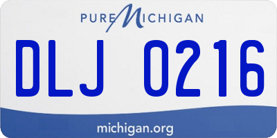 MI license plate DLJ0216