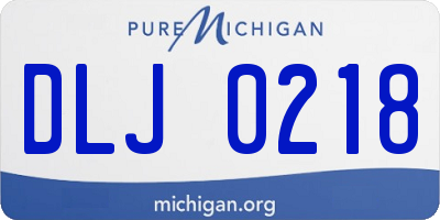 MI license plate DLJ0218