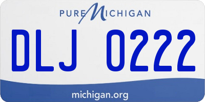 MI license plate DLJ0222