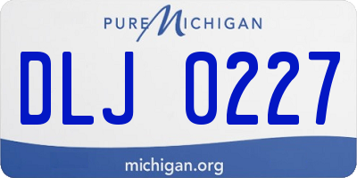 MI license plate DLJ0227