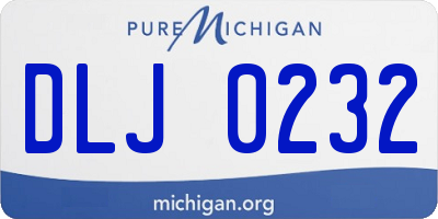 MI license plate DLJ0232