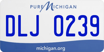 MI license plate DLJ0239