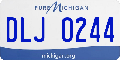 MI license plate DLJ0244