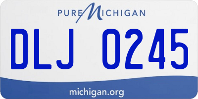 MI license plate DLJ0245