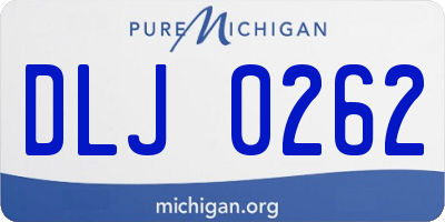 MI license plate DLJ0262