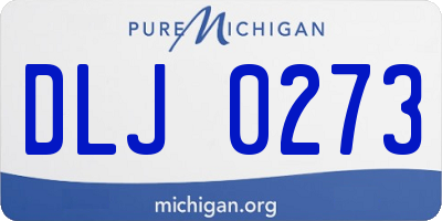 MI license plate DLJ0273