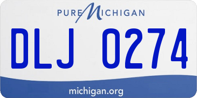 MI license plate DLJ0274