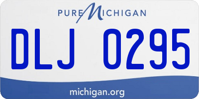 MI license plate DLJ0295