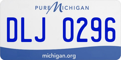 MI license plate DLJ0296