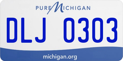MI license plate DLJ0303