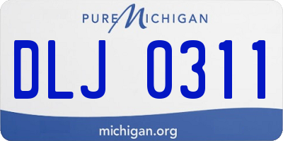 MI license plate DLJ0311