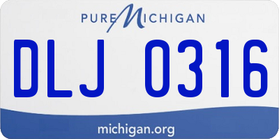 MI license plate DLJ0316
