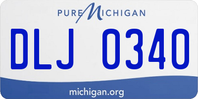 MI license plate DLJ0340