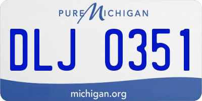 MI license plate DLJ0351