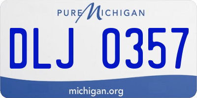 MI license plate DLJ0357
