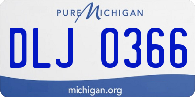 MI license plate DLJ0366