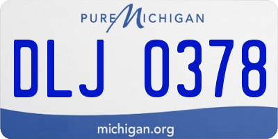 MI license plate DLJ0378