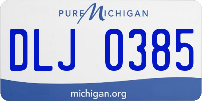 MI license plate DLJ0385