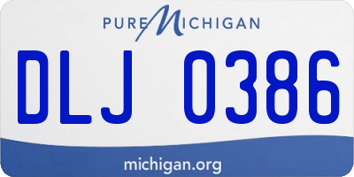 MI license plate DLJ0386