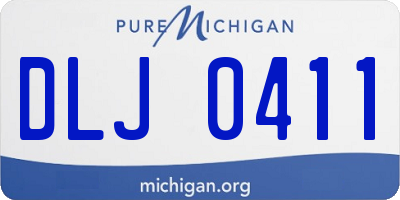 MI license plate DLJ0411