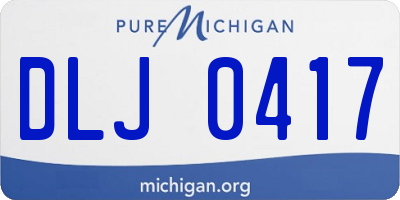 MI license plate DLJ0417