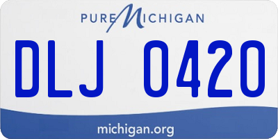 MI license plate DLJ0420