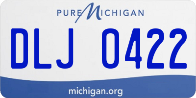 MI license plate DLJ0422