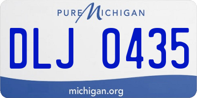 MI license plate DLJ0435