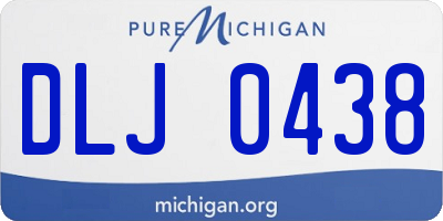 MI license plate DLJ0438