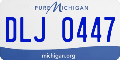 MI license plate DLJ0447