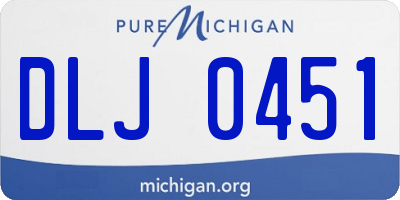 MI license plate DLJ0451