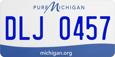 MI license plate DLJ0457
