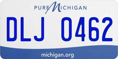 MI license plate DLJ0462