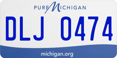 MI license plate DLJ0474