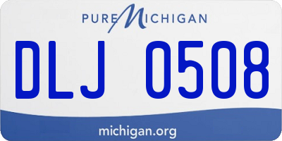 MI license plate DLJ0508