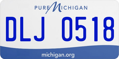 MI license plate DLJ0518