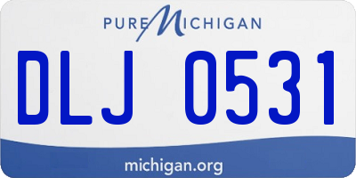 MI license plate DLJ0531