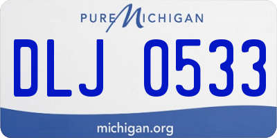 MI license plate DLJ0533