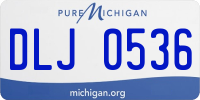 MI license plate DLJ0536