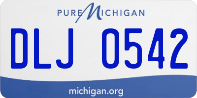 MI license plate DLJ0542