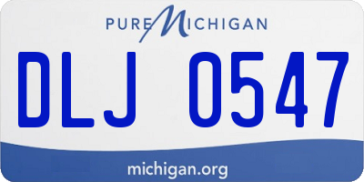MI license plate DLJ0547